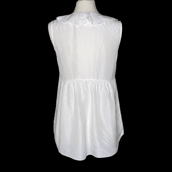 Cabi M silk sleeveless ruffled blouse - Picture 4 of 10